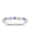 Thumbnail Image 0 of 9ct White Gold Tanzanite & Diamond Vintage Eternity Ring