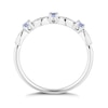 Thumbnail Image 2 of 9ct White Gold Tanzanite & Diamond Vintage Eternity Ring