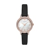 Thumbnail Image 0 of Emporio Armani Ladies' Crystal Bezel Black Leather Strap Watch
