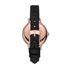 Thumbnail Image 1 of Emporio Armani Ladies' Crystal Bezel Black Leather Strap Watch