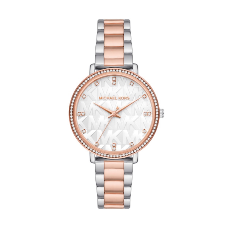 Michael Kors Pyper Ladies' Crystal Two-Tone Bracelet Watch