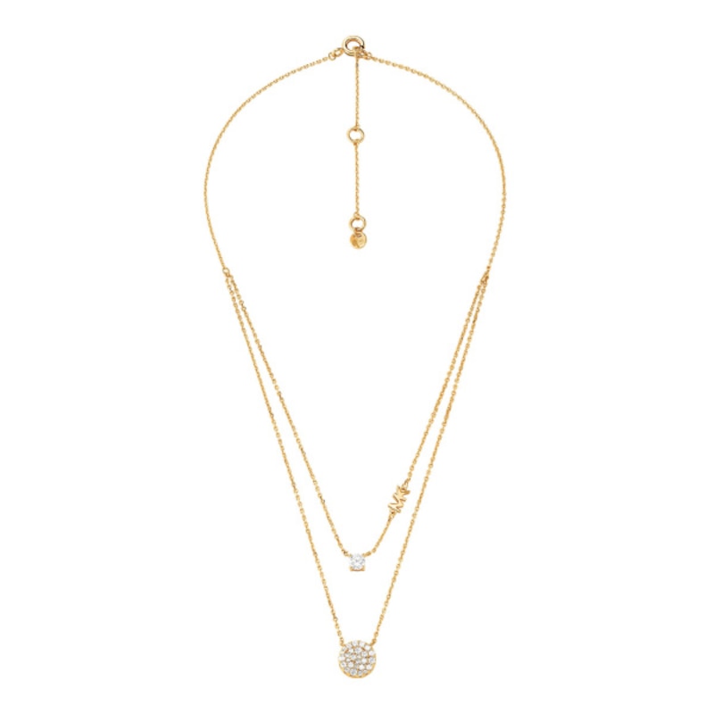 Michael Kors Brilliance 14ct Gold Plated Layered Necklace