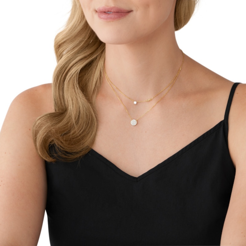 Michael Kors Brilliance 14ct Gold Plated Layered Necklace