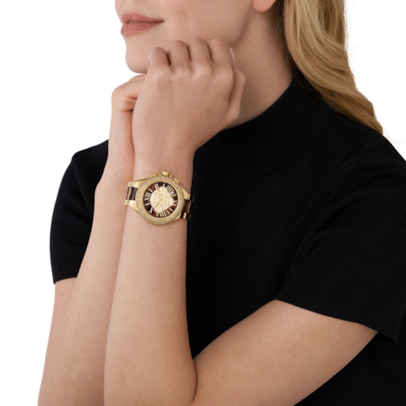 Main Image 4 of Michael Kors Camille Ladies' Tortoiseshell Two Tone Bracelet Watch