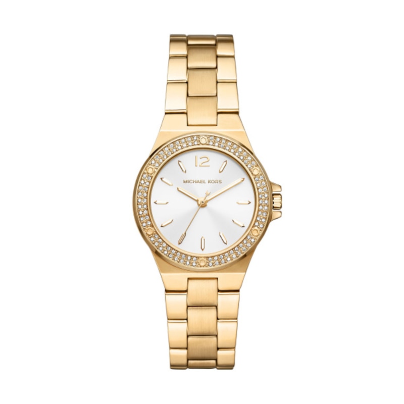 Main Image 1 of Michael Kors Lennox White Dial & Gold Tone Bracelet Watch