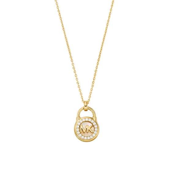 Michael Kors Yellow Gold Plated Adjustable Pendant Necklace