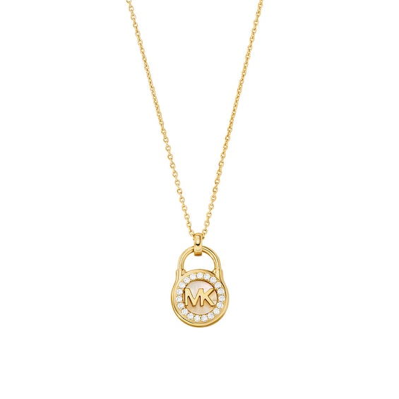 Michael Kors Yellow Gold Plated Adjustable Pendant Necklace