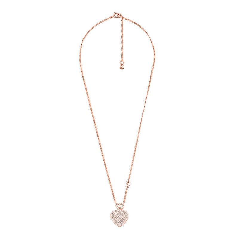 Main Image 2 of Michael Kors Rose Gold Plated & CZ Adjustable Heart Locket