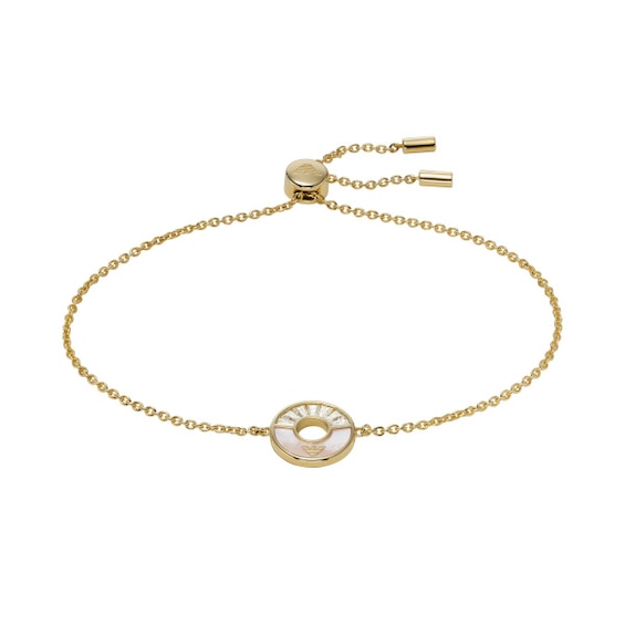 Emporio Armani Yellow Gold Plated Silver CZ Bracelet