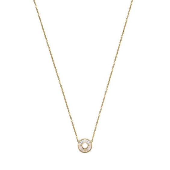 Emporio Armani Womens Yellow Gold Tone Pendant