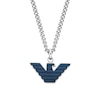 Thumbnail Image 2 of Emporio Armani Men's Stainless Steel Blue Logo Pendant