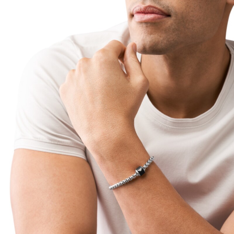 Emporio Armani's Stainless Steel Chain Bracelet