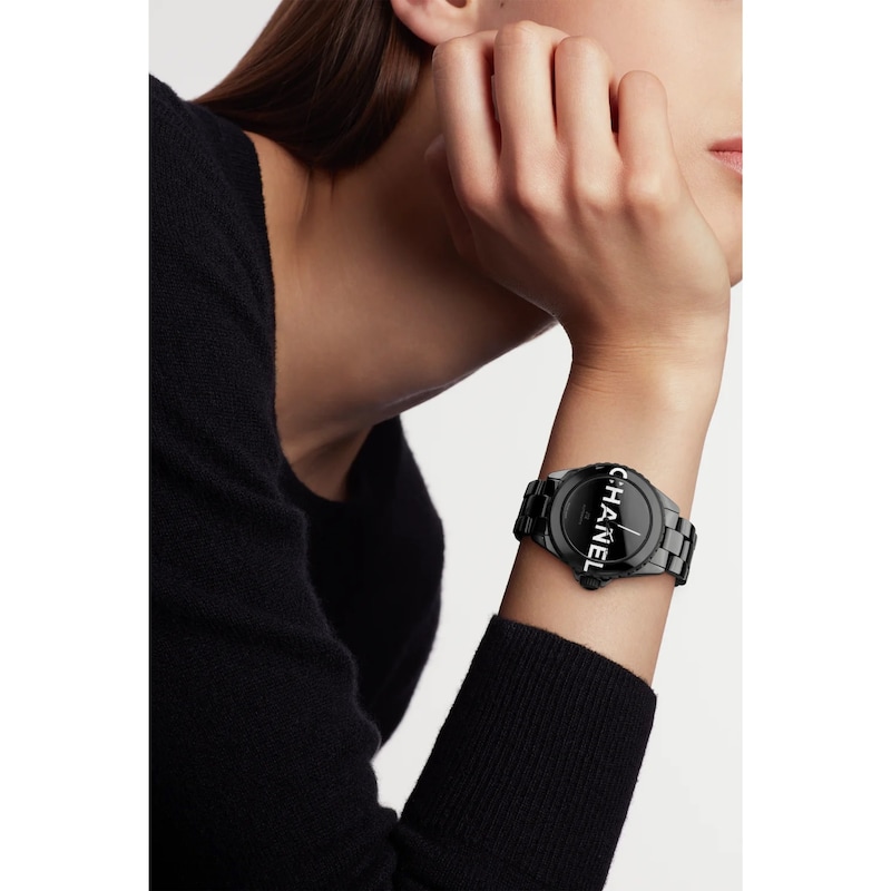 CHANEL J12 Ladies' Black Ceramic Bracelet Watch
