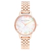 Thumbnail Image 0 of Olivia Burton Crystal Bezel Rose Gold-Tone Bracelet Watch