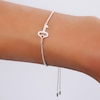 Thumbnail Image 1 of Lauren Ralph Lauren Sterling Silver 7 Inch Cubic Zirconia Key Bracelet