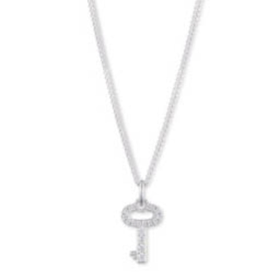 Women's Lauren Ralph Lauren Silver Cubic Zirconia Key Pendant