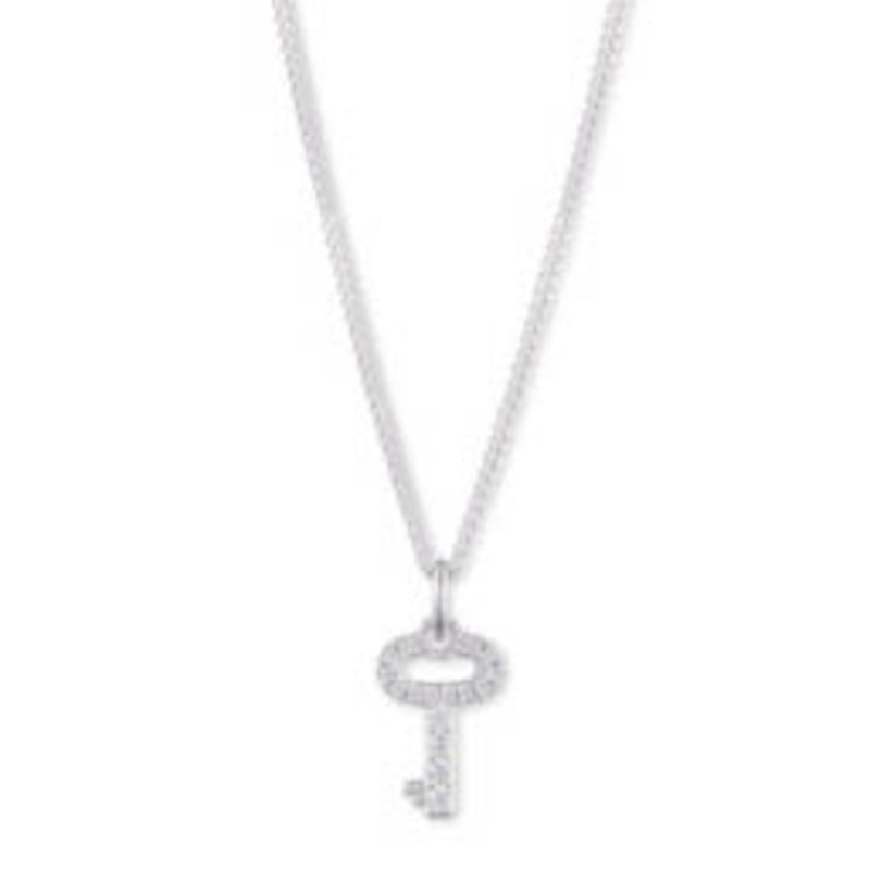 Lauren Ralph Lauren Silver Cubic Zirconia Key Pendant