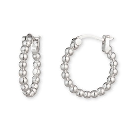 Lauren Ralph Lauren Sterling Silver 16mm Bead Hoop Earrings
