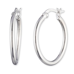 Lauren Ralph Lauren Sterling Silver 23mm Hoop Earrings