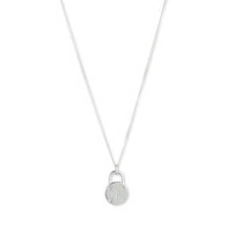 Main Image 1 of Lauren Ralph Lauren Silver & Diamonds Padlock Pendant