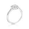 Thumbnail Image 2 of Engagement Ring 9ct White Gold 0.50ct Total Diamond Cushion Cluster Ring