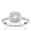 Thumbnail Image 3 of Engagement Ring 9ct White Gold 0.50ct Total Diamond Cushion Cluster Ring