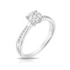Thumbnail Image 2 of Engagement Ring 9ct White Gold 0.25ct Diamond Cluster Ring