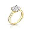 Thumbnail Image 2 of Engagement Ring 9ct Yellow Gold 1ct Diamond Cluster Ring