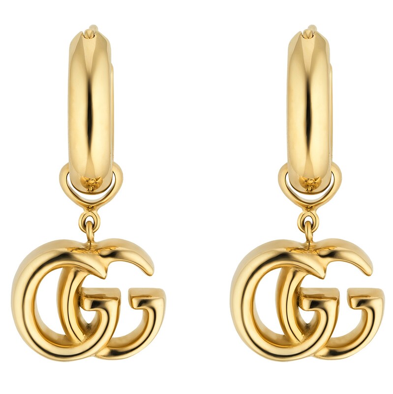 Gucci GG Running 18ct Yellow Gold Drop Earrings