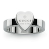 Thumbnail Image 1 of Gucci Trademark Engraved Heart Sterling Silver Ring (Size M)