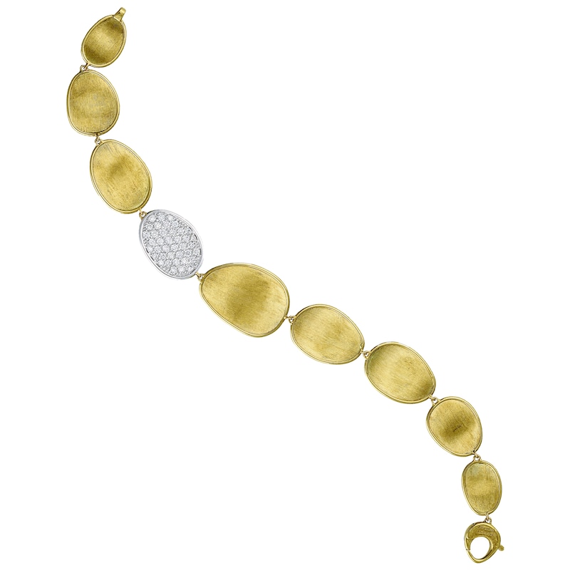 Marco Bicego 18ct Yellow Gold 7 Inch 0.67ct Diamond Lunaria Bracelet