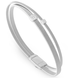 Marco Bicego 18ct White Gold Masai 0.10ct Diamond Bangle