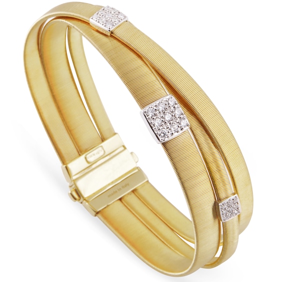 Marco Bicego 18ct Yellow Gold Masai 0.43ct Diamond Bangle