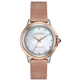 Citizen Eco-Drive Ceci Diamond Ladies' Mesh Bracelet Watch