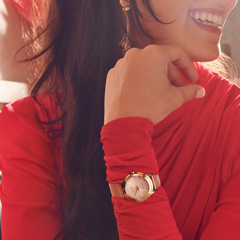 Main Image 8 of Citizen Eco-Drive Ceci Diamond Ladies' Mesh Bracelet Watch