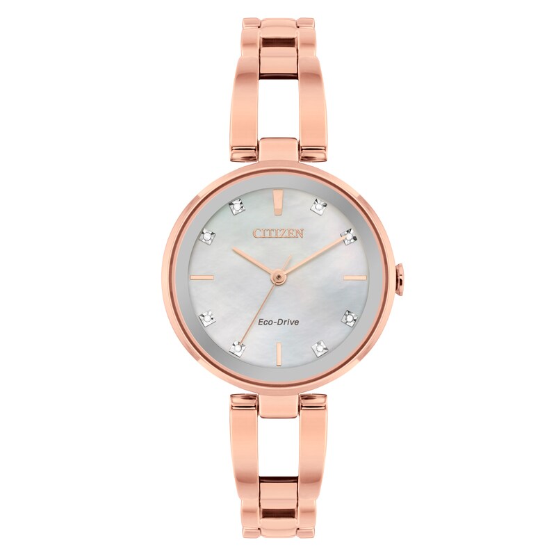 Citizen Axiom Diamond Ladies' Rose Gold Tone Bracelet Watch