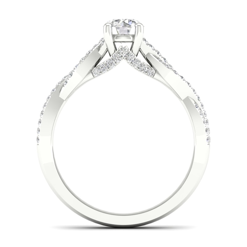 The Diamond Story 18ct White Gold 0.60ct Total Diamond Ring