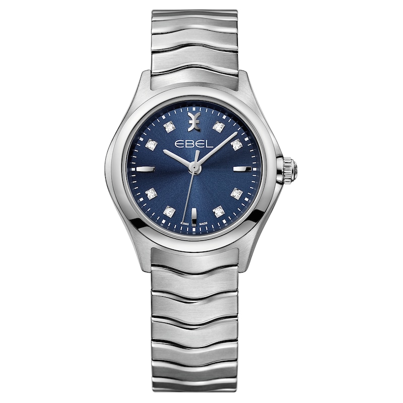 Ebel Wave Ladies' Blue Dial Stainless Steel Bracelet Watch