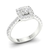 Thumbnail Image 1 of 18ct White Gold & Platinum 1ct Diamond Halo Ring