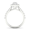 Thumbnail Image 2 of 18ct White Gold & Platinum 1ct Diamond Halo Ring
