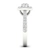 Thumbnail Image 3 of 18ct White Gold & Platinum 1ct Diamond Halo Ring