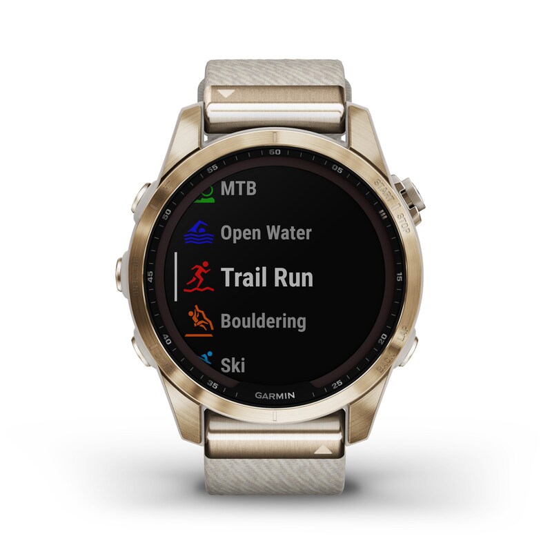 Garmin Fenix 7S Solar Cream Silicone Strap Smartwatch