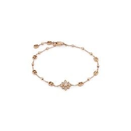 Gucci Flora 18ct Rose Gold 0.16ct Diamond Bracelet