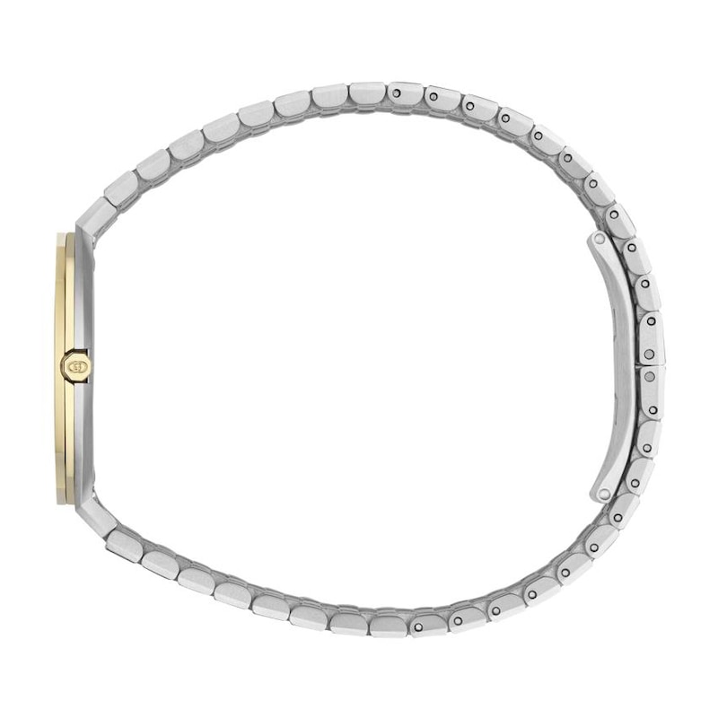 GUCCI 25H Gold-Tone Dial Stainless Steel Bracelet Watch