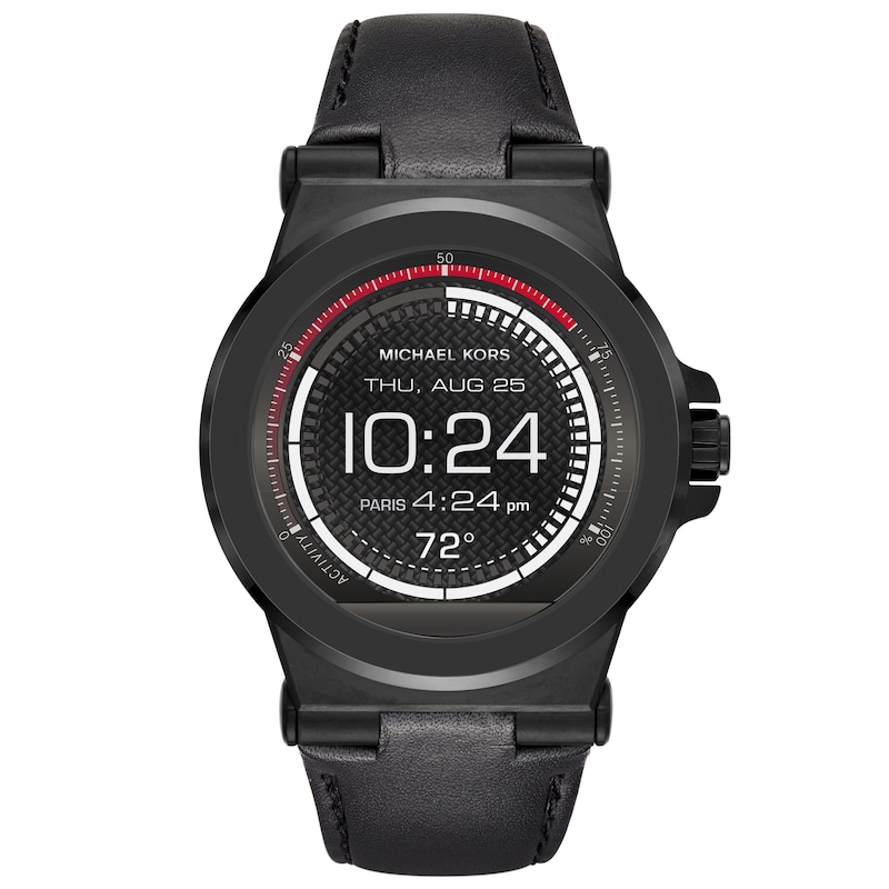 Main Image 2 of Michael Kors Access Dylan Men's Black Leather Strap