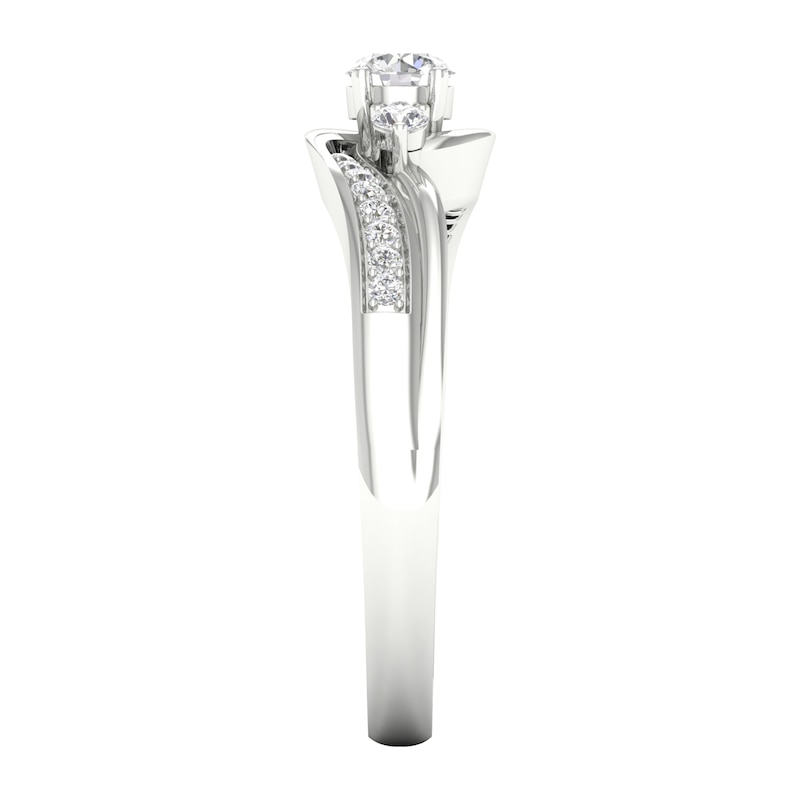 Main Image 4 of Engagement Ring The Diamond Story 18ct White Gold 0.33ct Diamond Trilogy Ring