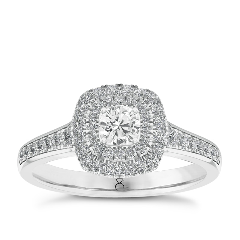 The Diamond Story 18ct White Gold 0.50ct Total Diamond Ring