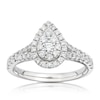 Thumbnail Image 0 of Vera Wang 18ct White Gold 0.70ct Total Diamond Cluster Ring