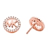 Thumbnail Image 1 of Michael Kors 14ct Rose Gold Plated Silver Logo Stud Earrings