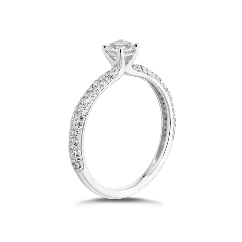 Main Image 2 of 18ct White Gold 0.66ct Total Diamond Solitaire Ring